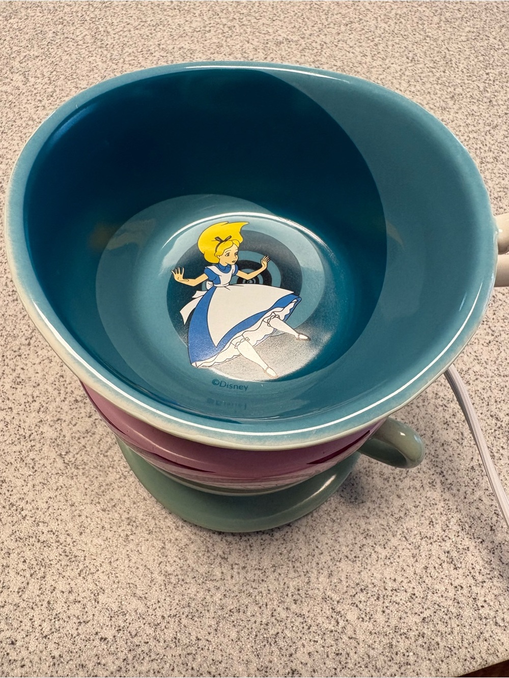 Scentsy Alice in Wonderland Teal and Pink Wax Warmer